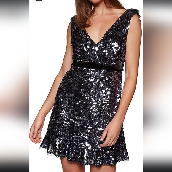 NWT/Free People sequin Siren mini dress/10 - Picture 2 of 4